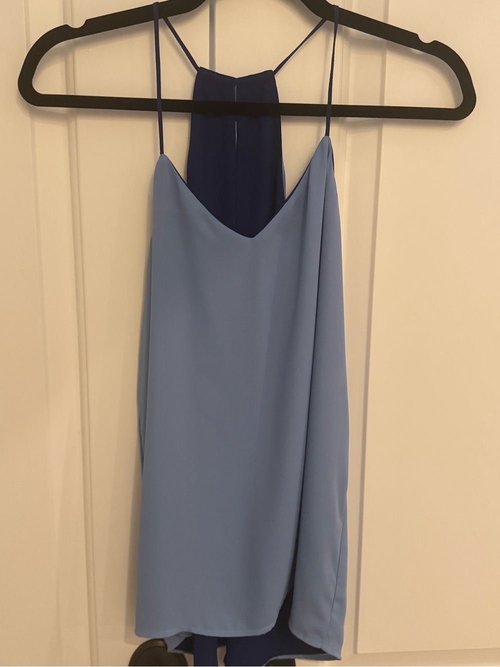 Express Reversible Two-Tone Light Blue and Navy Mini Slip Tank